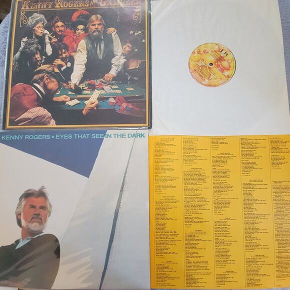 Kenny Rogers Vinyl Lot – The Gambler + Eyes That See in the Dark LP VG+ - Picture 1 of 11